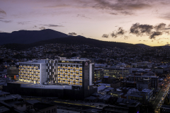 Hobart City View at Dusk – Crowne Plaza Hobart