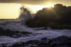 Wave Crashing at Sunset – Tasmanian Coastline